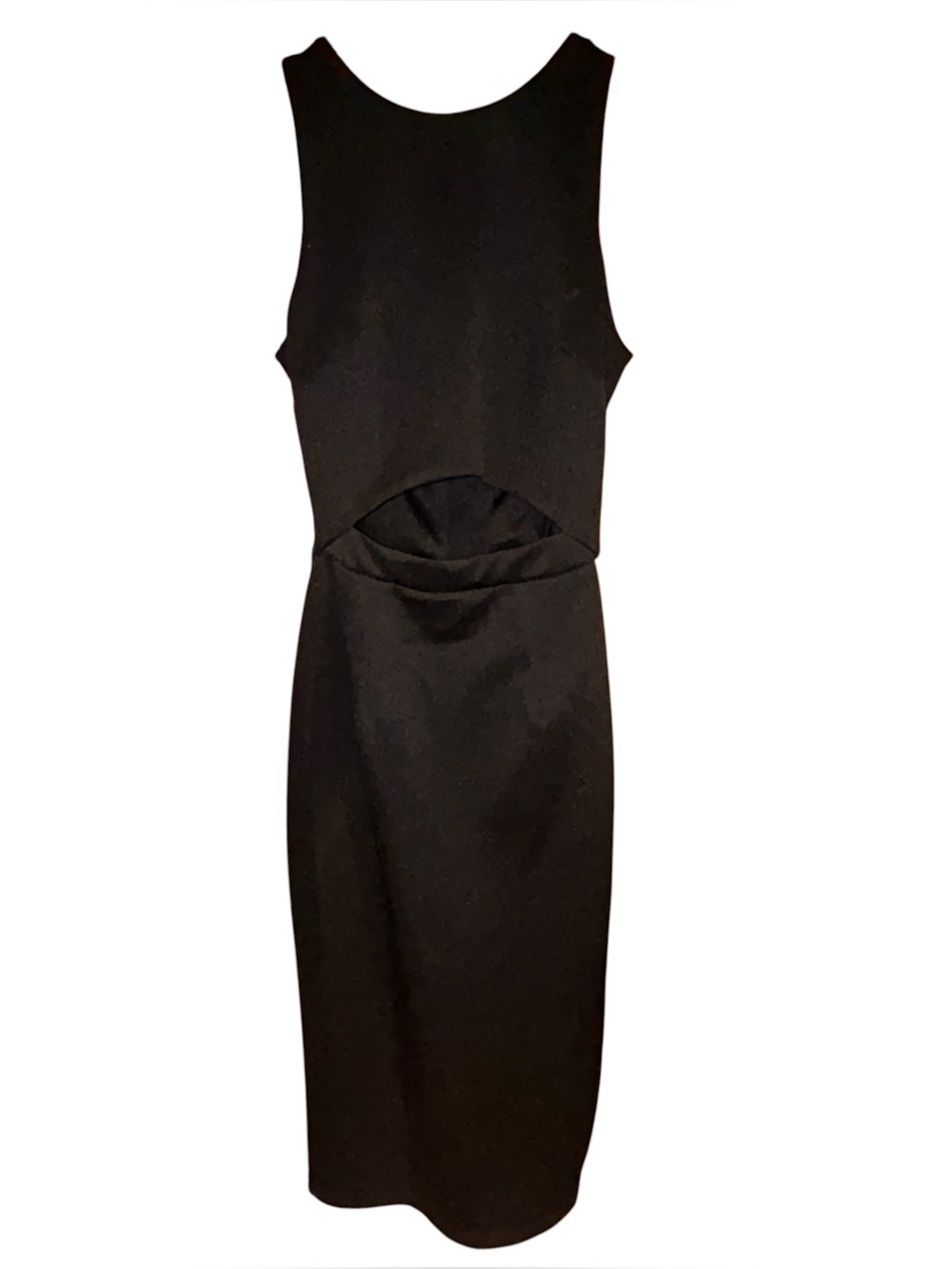 ASOS Tall Black Sleeveless Cutout Sheath Midi Dress Bodycon Size 0